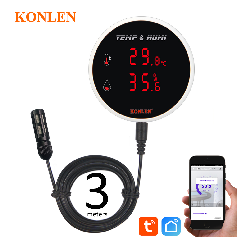 Digital Hygrometer Probe - Tuya WIFI Sıcaklık Nem Sensörü Termometre