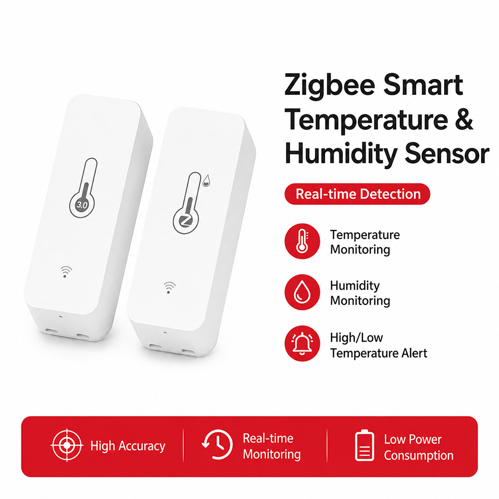 Digital Hygrometer Probe - Zigbee Sıcaklık Nem Sensörü Akıllı Termometre